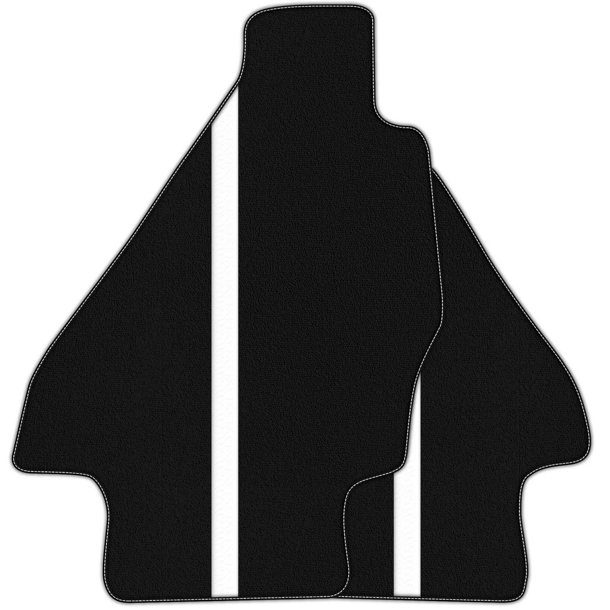 Black Floor Mats with Leather Line for Ferrari Dino GT4 (1973-1979) - Various Colors