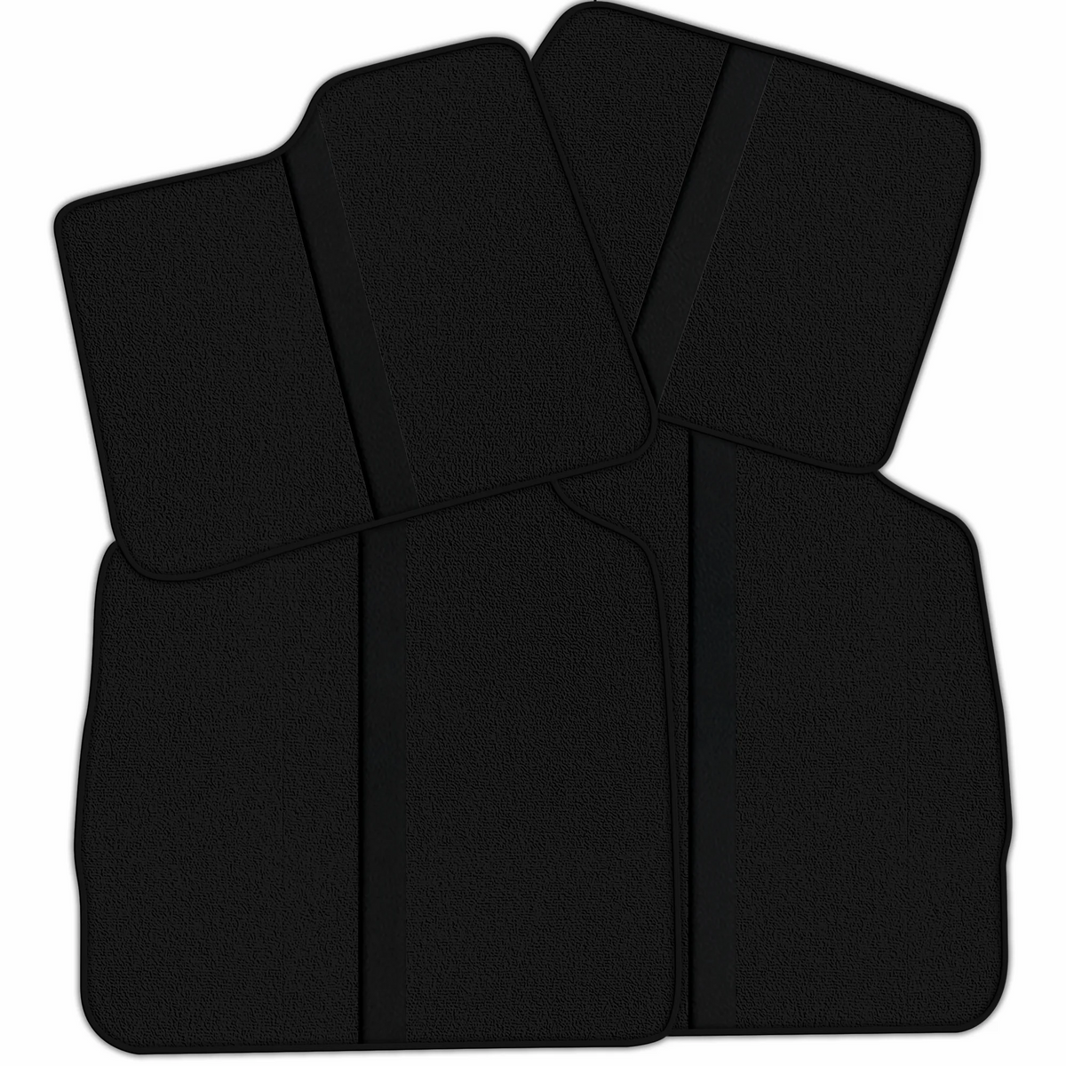 Black Floor Mats with Leather Line for Ferrari Purosangue (2023-2027) - Various Colors