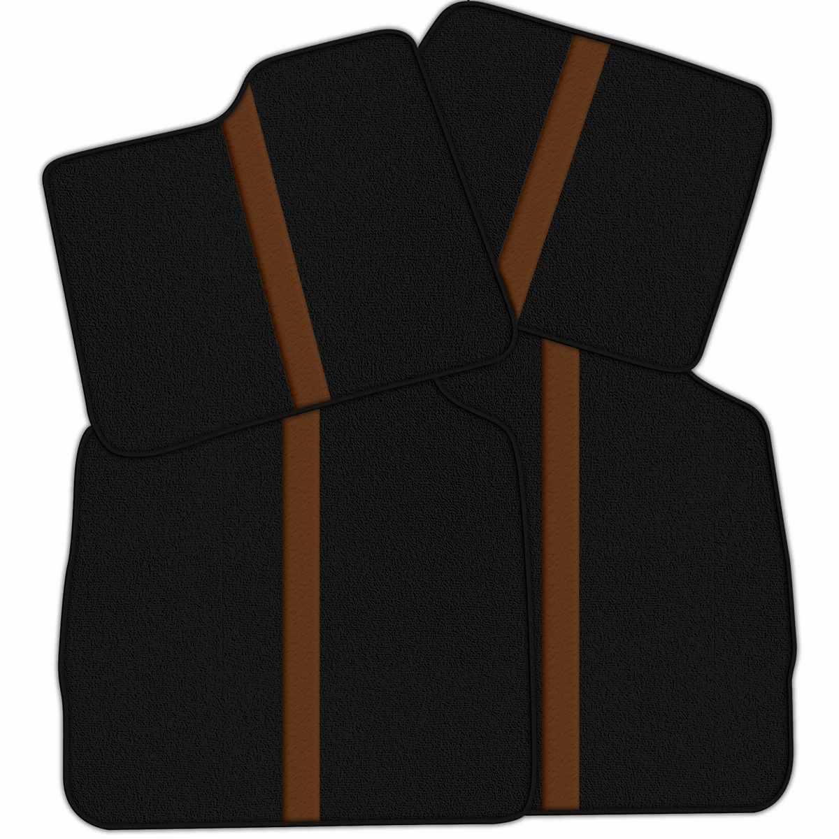 Black Floor Mats with Leather Line for Ferrari Purosangue (2023-2027) - Various Colors