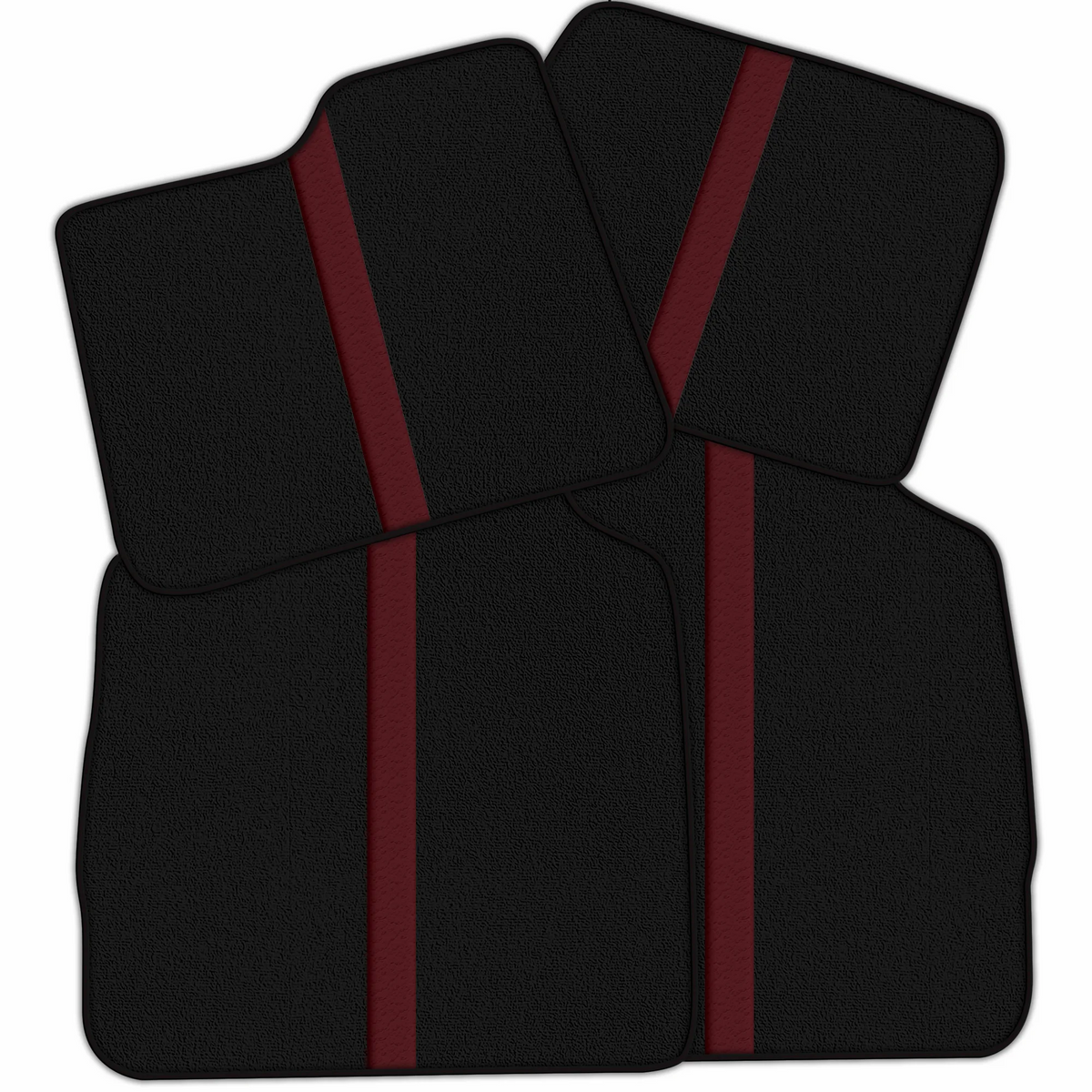 Black Floor Mats with Leather Line for Ferrari Purosangue (2023-2027) - Various Colors