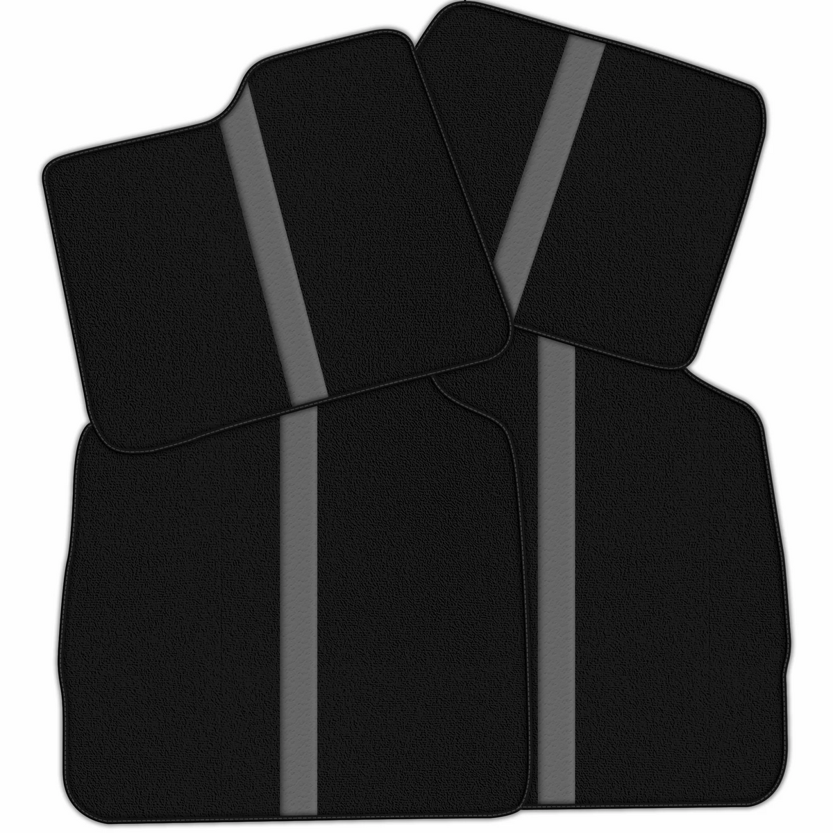 Black Floor Mats with Leather Line for Ferrari Purosangue (2023-2027) - Various Colors