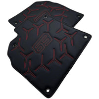 Black Leather Floor Mats for Lamborghini Aventador SVJ 63 Edition - AutoWin