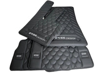 Black Leather Floor Mats For Mercedes-Benz G Class W461 (1979-2008) ER56 Design - AutoWin