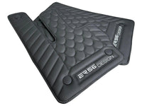 Black Leather Floor Mats For Mercedes-Benz G Class W463 (2008-2018) ER56 Design - AutoWin