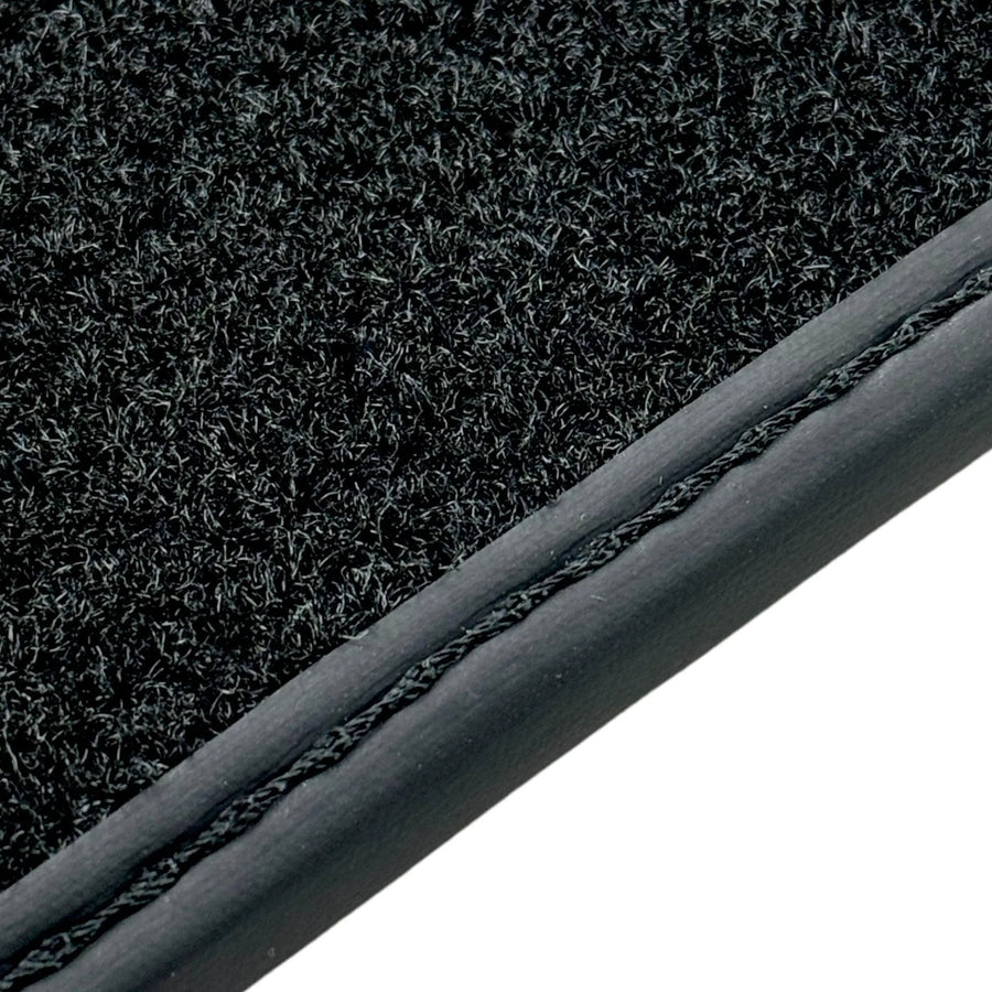 Black Leather Floor Mats for Rolls Royce Ghost Series II (2021-2024) ER56 Design - AutoWin