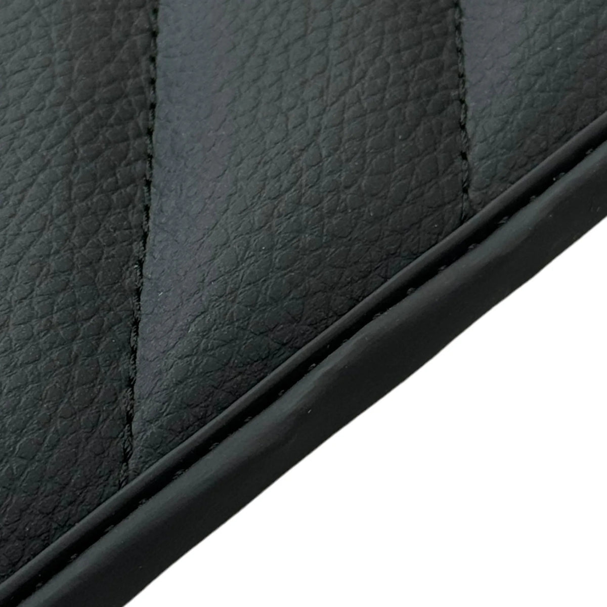Black Leather Floor Mats for Rolls Royce Phantom VIII (2017-2024) ER56 Design - AutoWin