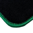 Black Mats For BMW 3 Series E46 Convertible | Green Trim - AutoWin