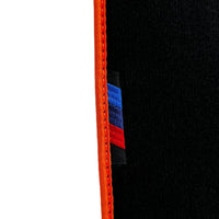 Black Mats For BMW Gran Tourer F46 (2015-2022) 7 Seats | Orange Trim - AutoWin