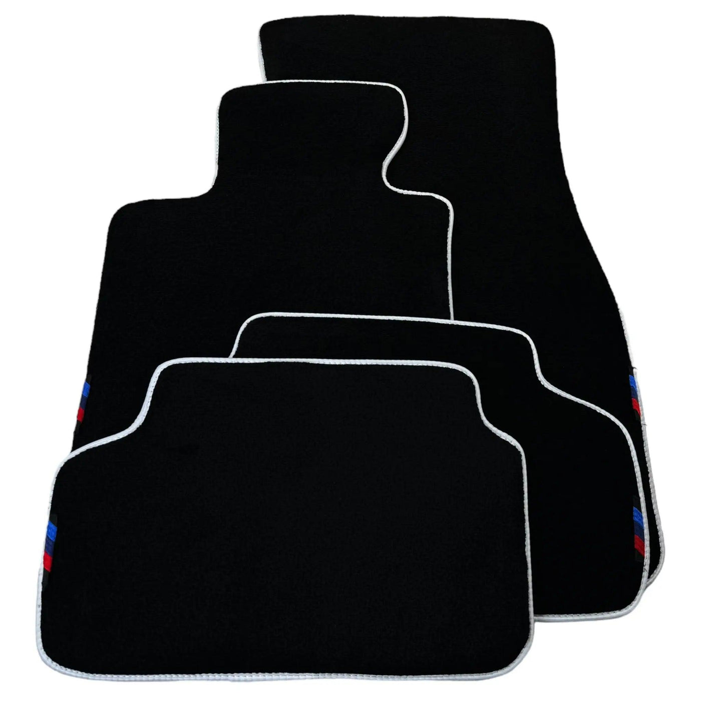 Black Mats For BMW Gran Tourer F46 (2015-2022) 5 Seats | White Trim - AutoWin