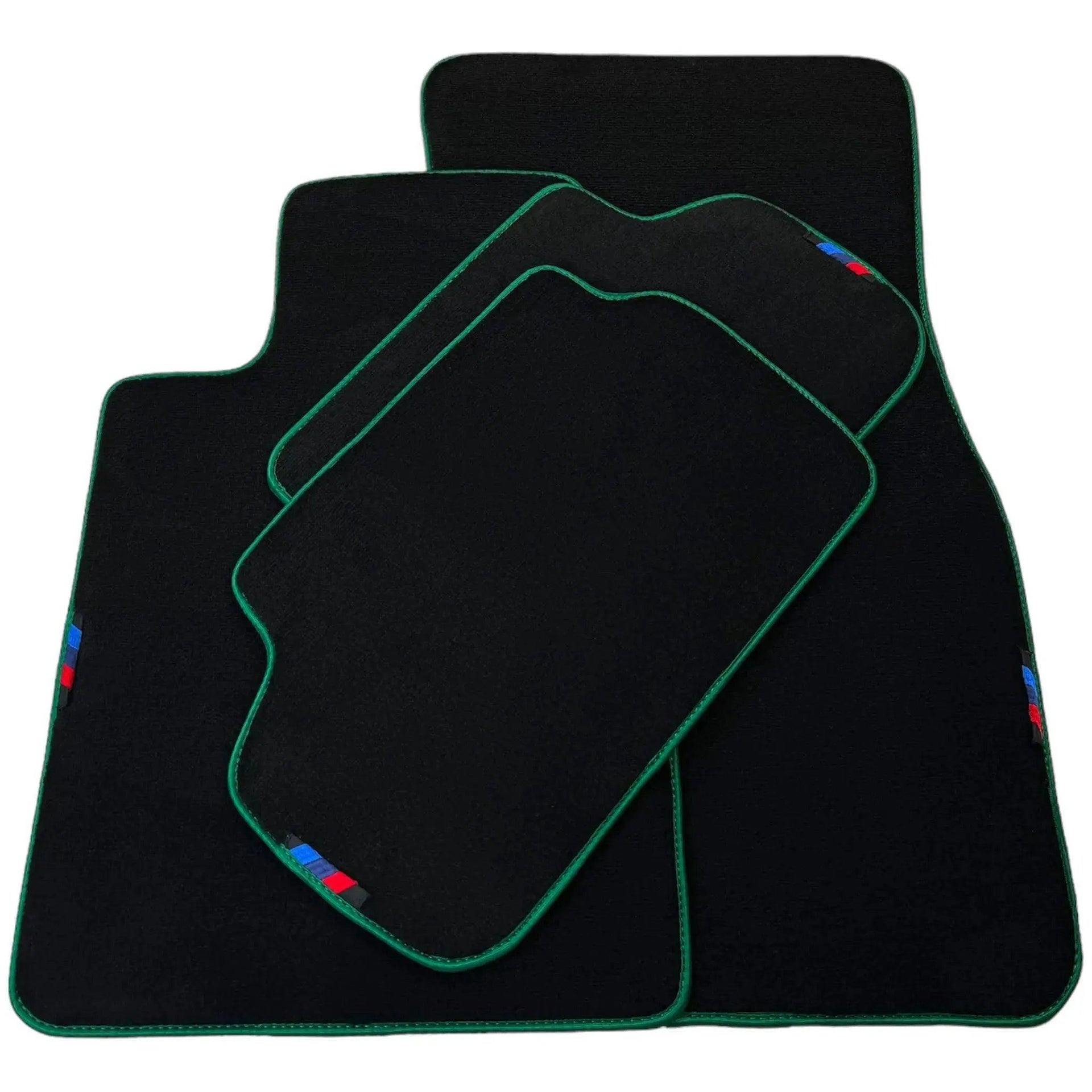 Black Mats For BMW M6 E64 Convertible | Green Trim - AutoWin