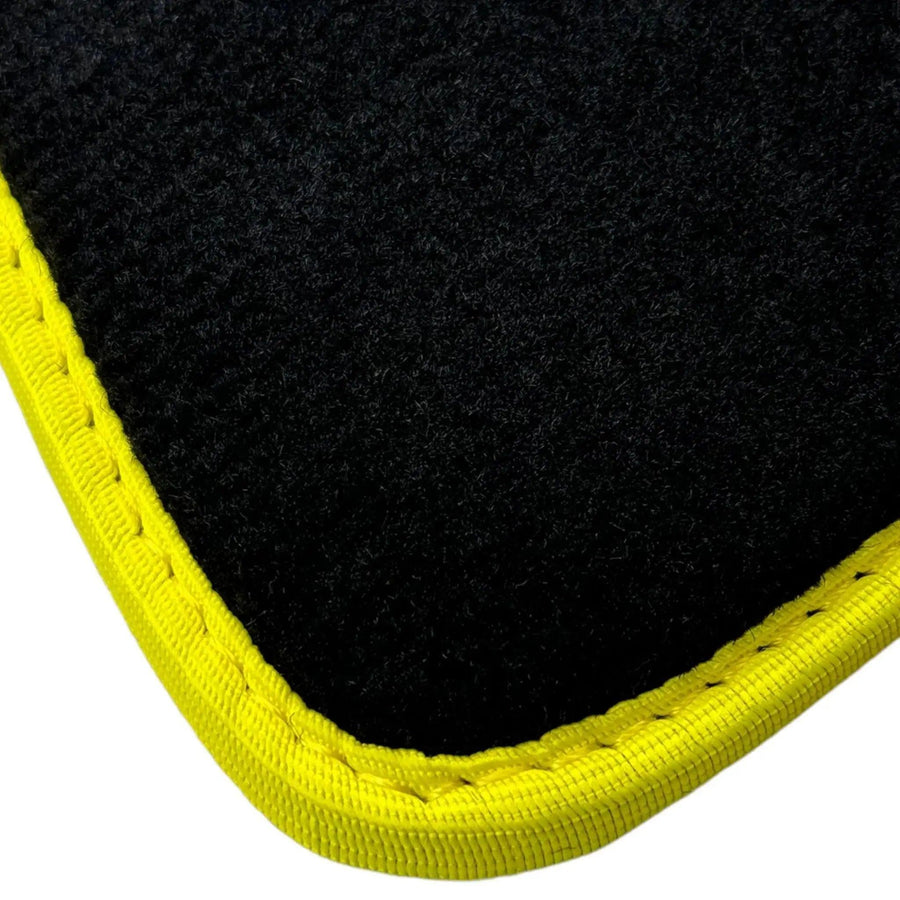 Black Mats For BMW M6 F13 Coupe | Fighter Jet Edition | Yellow Trim - AutoWin