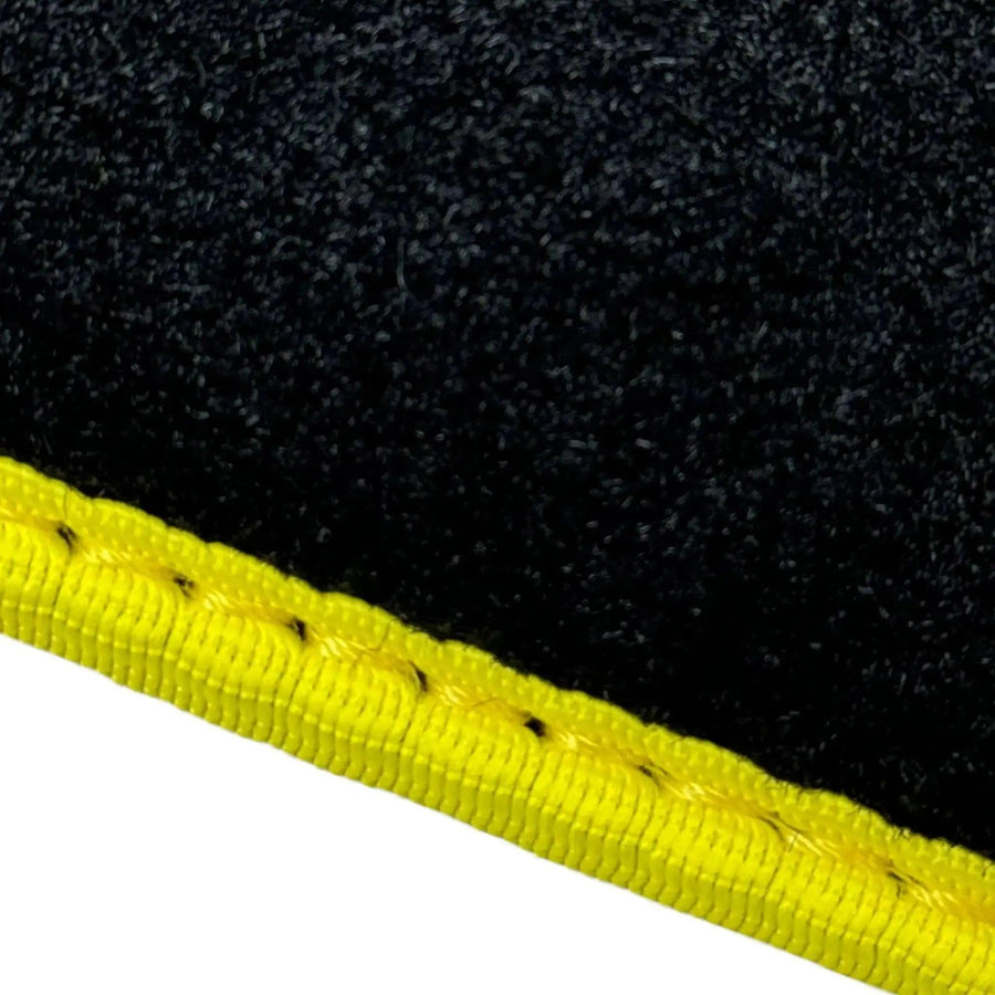 Black Mats For BMW M6 F13 Coupe | Fighter Jet Edition | Yellow Trim - AutoWin