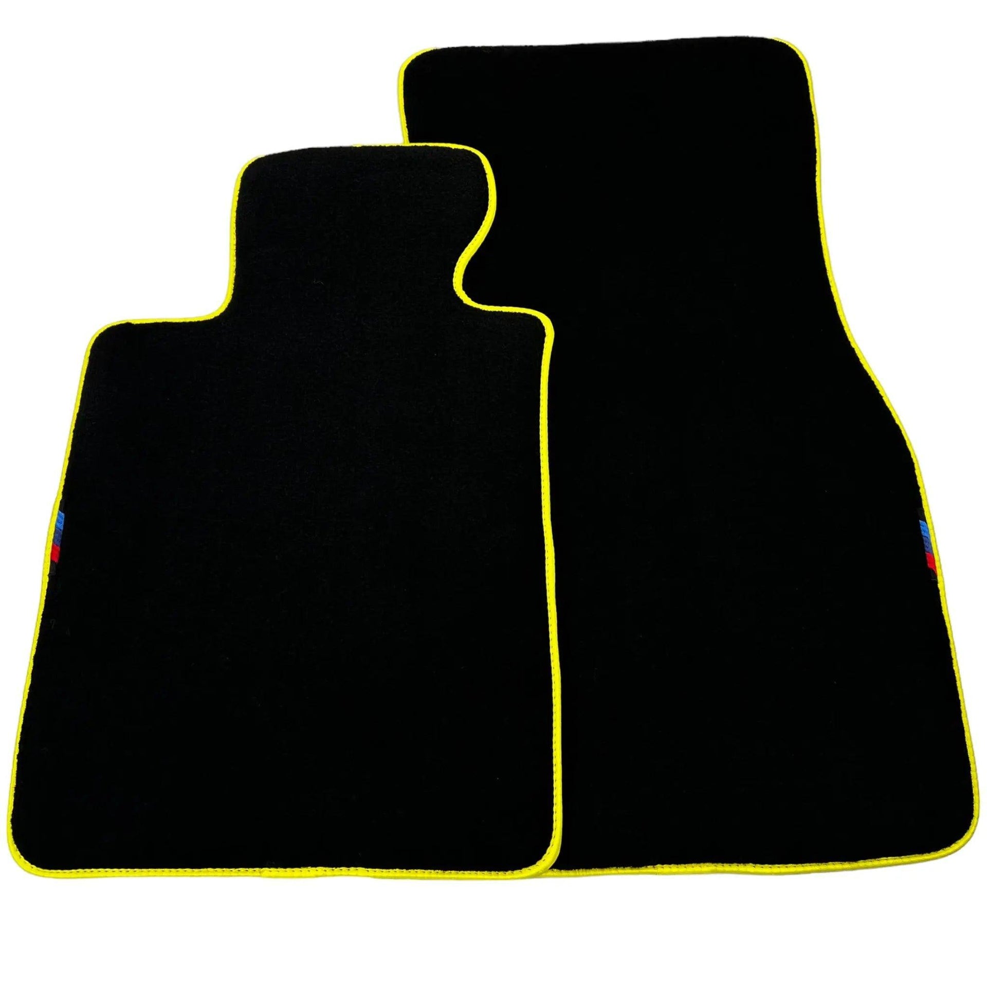 Black Mats For BMW M8 F93 4-door Gran Coupe | Yellow Trim - AutoWin