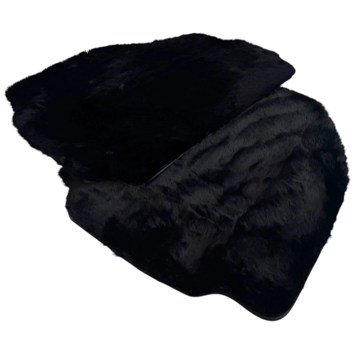 Black Sheepskin Floor Mats for Ferrari F8 Tributo (2019-2023)
