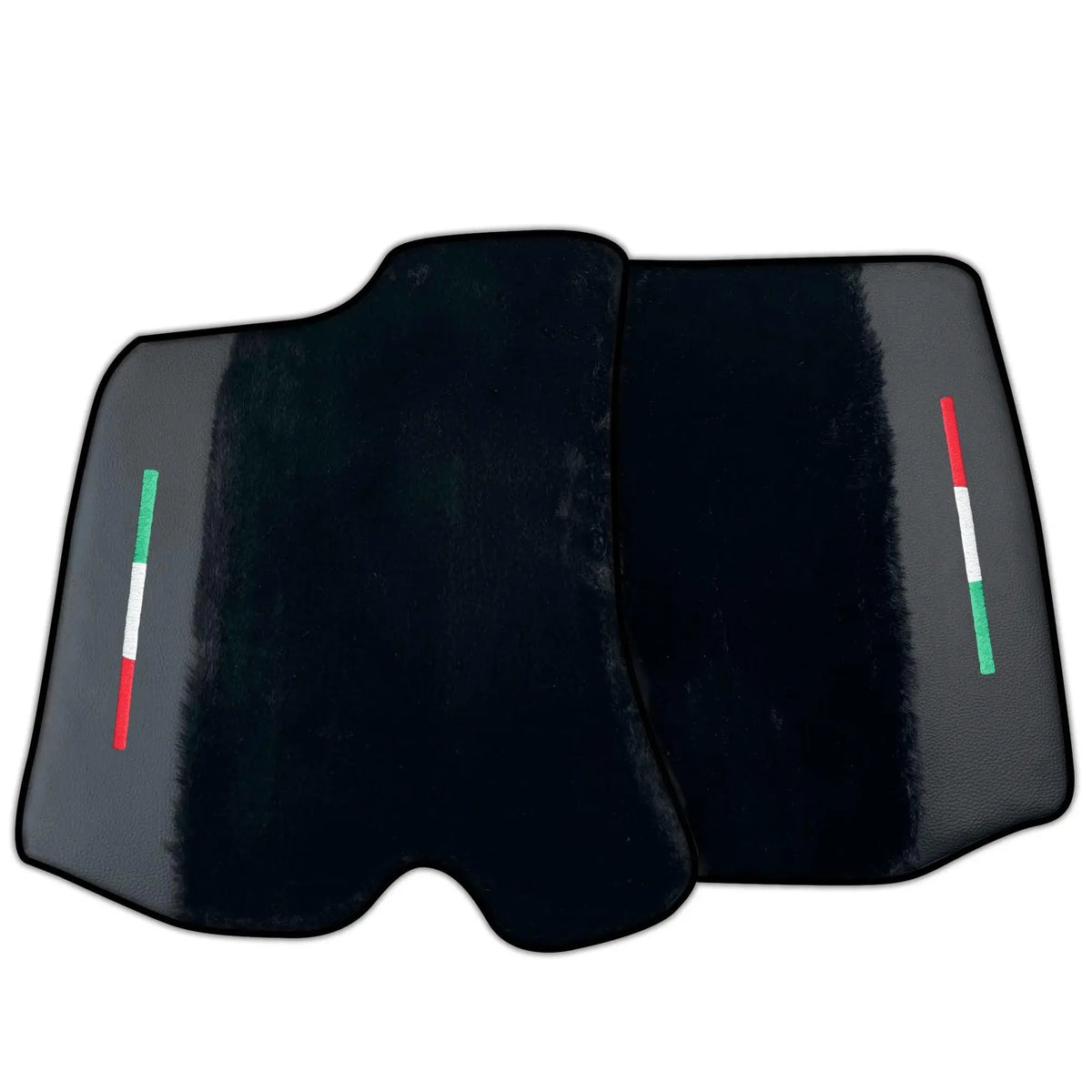 Black Sheepskin Floor Mats for Ferrari Portofino M (2018-2023) with Leather | Various Trim Colors