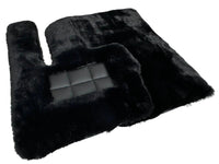 Black Sheepskin Floor Mats For Mercedes-Benz G Class W461 (1979-2008) ER56 Design - AutoWin