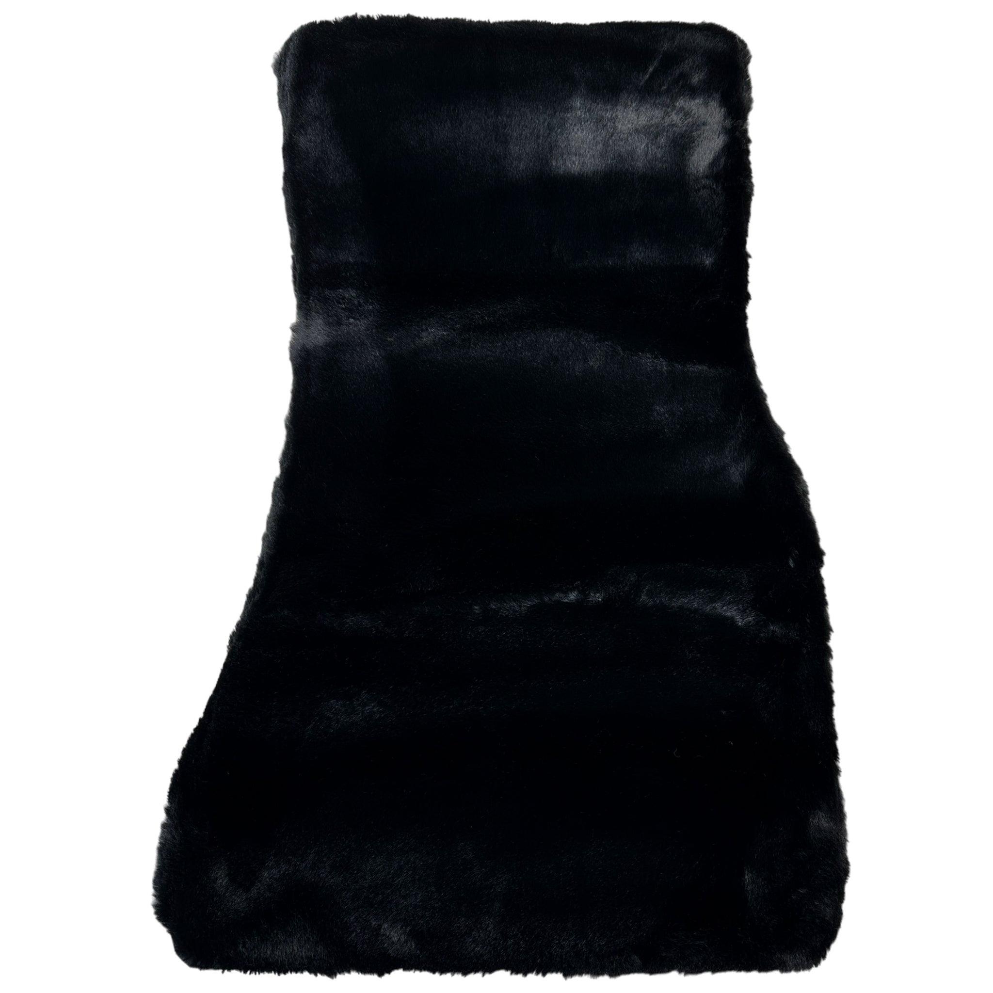 Black Sheepskin Floor Mats for Rolls-Royce Wraith (2013–2023) No Steps Edition - AutoWin