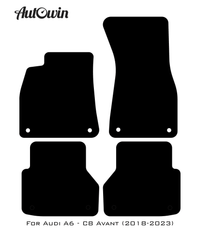 Blue Floor Mats for A6 - C8 Avant (2018-2023) | ER56 Design - AutoWin
