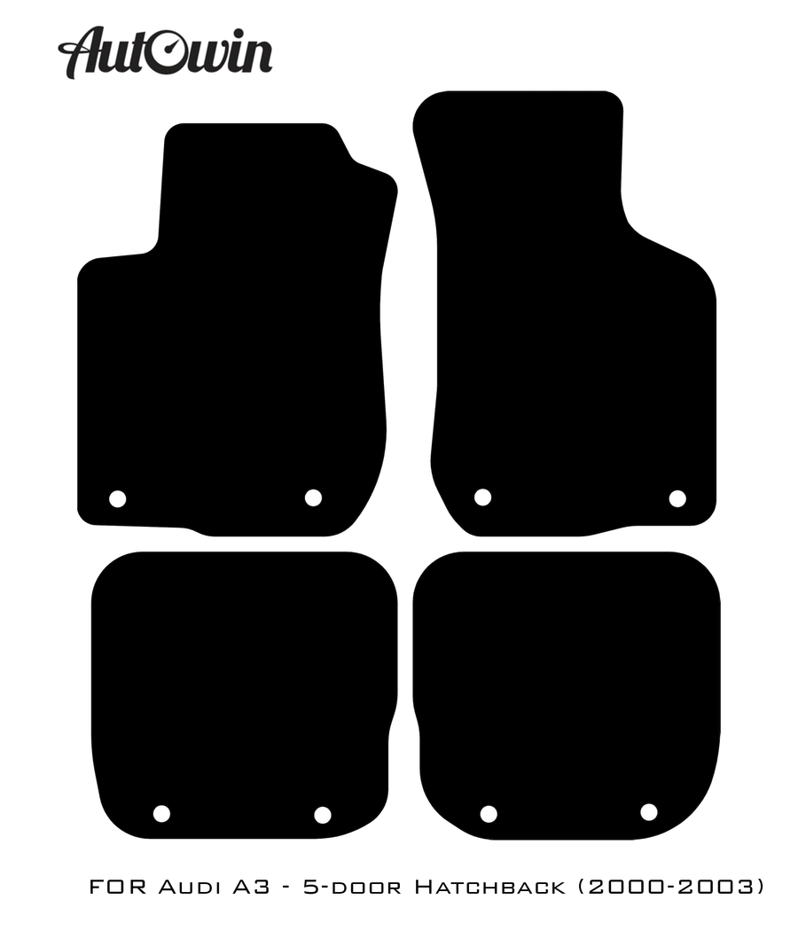 Blue Floor Mats for Audi A3 - 5-door Hatchback (2000-2003) | ER56 Design - AutoWin