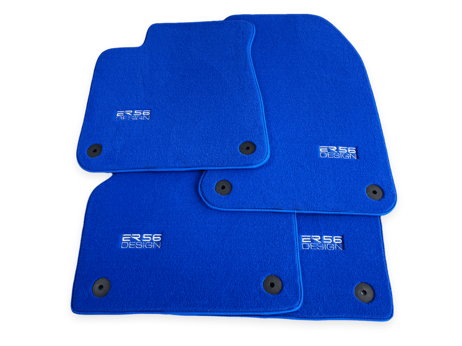 Blue Floor Mats for Audi A4 - B7 Convertible (2006-2009) | ER56 Design - AutoWin