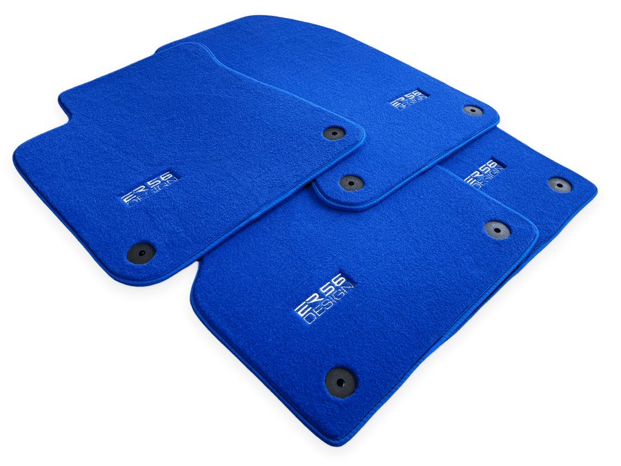 Blue Floor Mats for Audi A4 - B7 Convertible (2006-2009) | ER56 Design - AutoWin