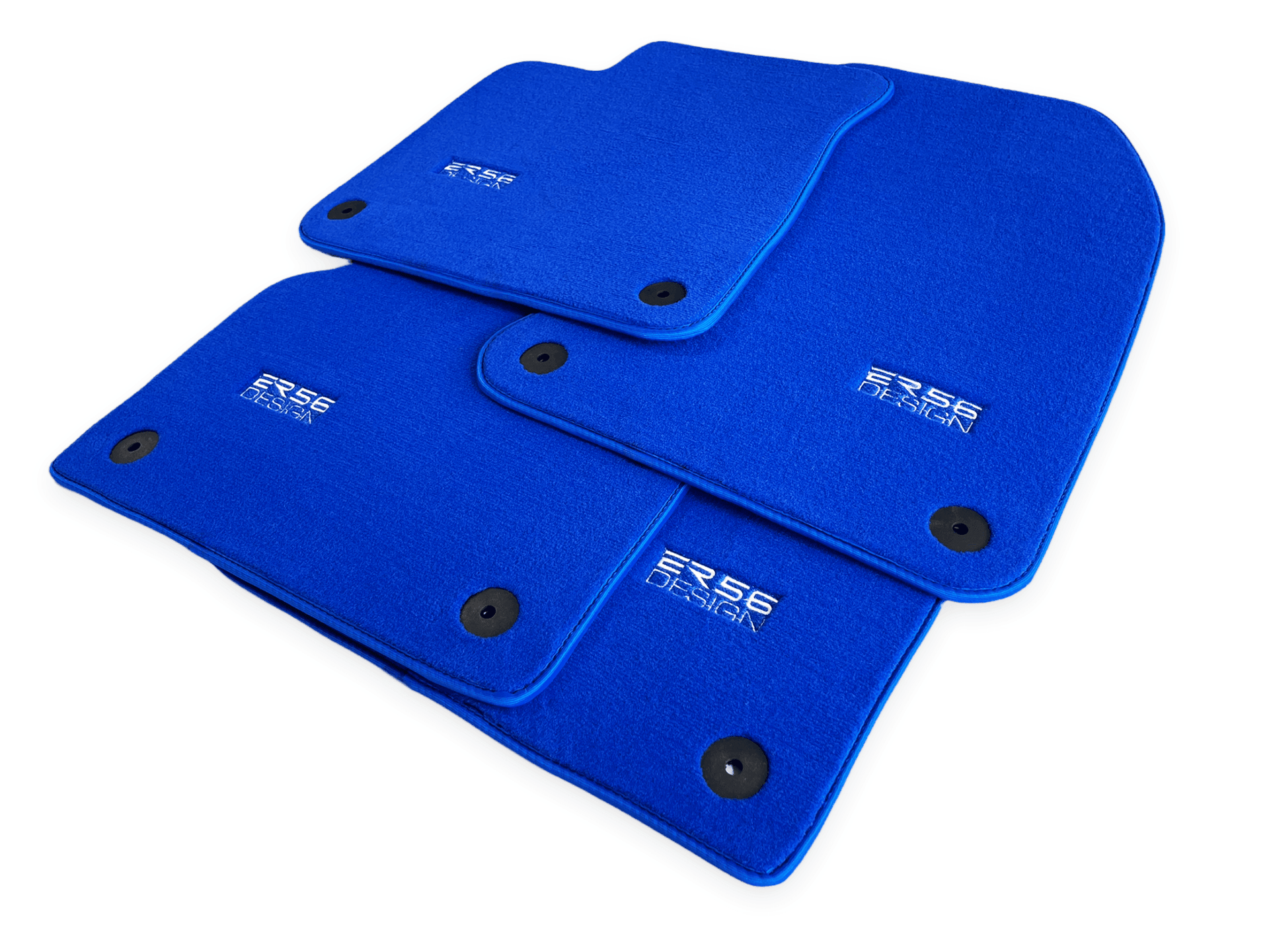 Blue Floor Mats for Audi A6 - C6 Avant (2004-2008) | ER56 Design - AutoWin