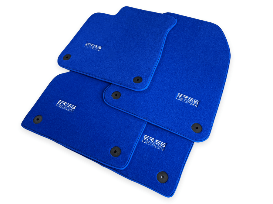 Blue Floor Mats for Audi A8 D3 Long (2002-2010) | ER56 Design - AutoWin