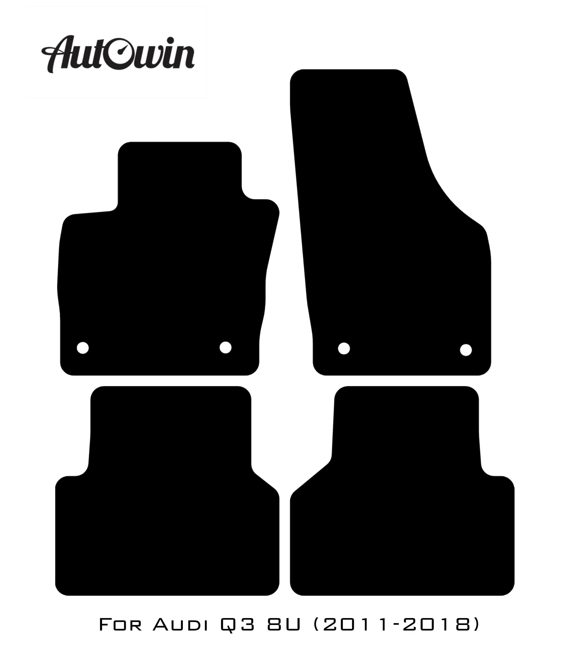 Blue Floor Mats for Audi Q3 8U (2011-2018) | ER56 Design - AutoWin