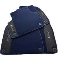 Blue Floor Mats For Bentley Flying Spur (2005-2013) with Leather - AutoWin