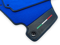 Blue Floor Mats For Ferrari 360 Modena 1999-2005 With Carbon Fiber Leather - AutoWin