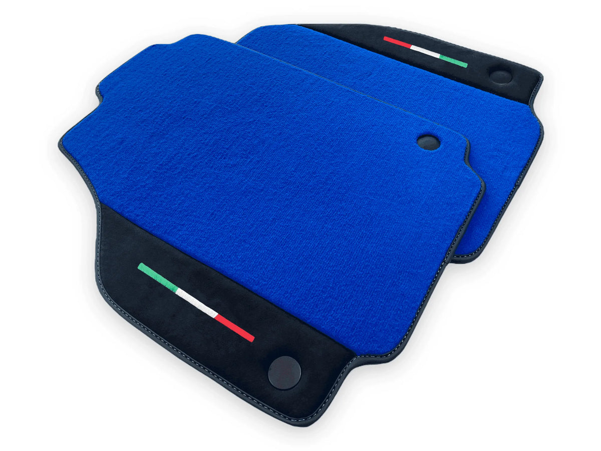 Blue Floor Mats For Ferrari 458 GT2 2012-2015 Alcantara Leather