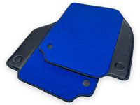 Blue Floor Mats For Ferrari 458 Italia 2009-2015 Carbon Fiber Leather