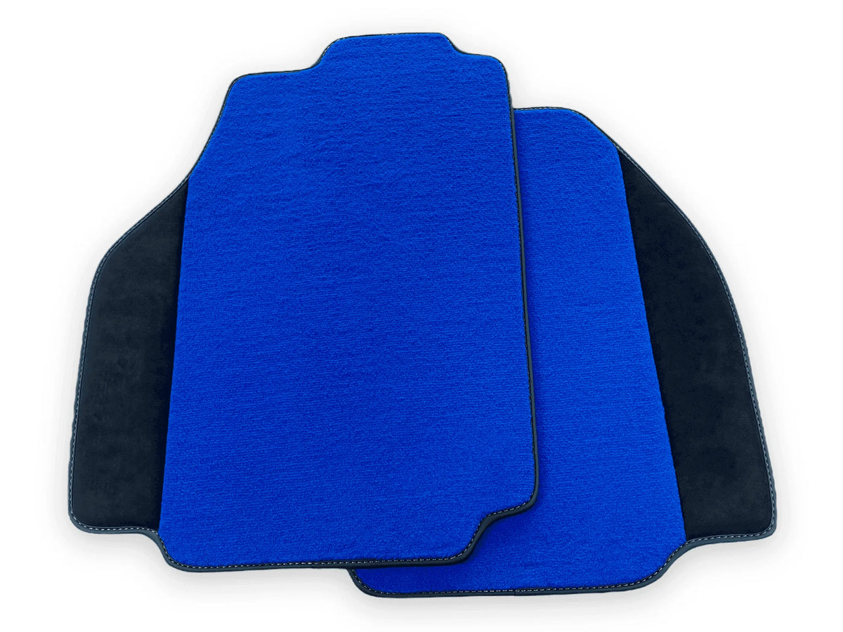 Blue Floor Mats For Ferrari 488 Pista Spider 2019-2021 With Alcantara Leather