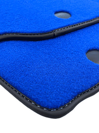 Blue Floor Mats For Ferrari F12 Berlinetta (2012-2022) With Carbon Fiber Leather