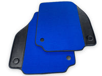 Blue Floor Mats For Ferrari F8 Spider 2019-2022 With Carbon Fiber Leather - AutoWin