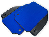 Blue Floor Mats For Ferrari F8 Spider 2019-2022 With Carbon Fiber Leather - AutoWin