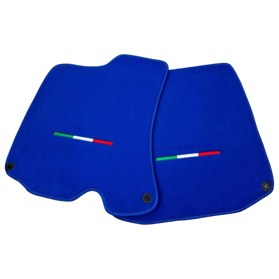 Blue Floor Mats For Ferrari Roma (2021-2027) Italian Edition - AutoWin