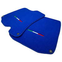 Blue Floor Mats For Ferrari Roma (2021-2027) Italian Edition - AutoWin