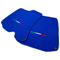 Blue Floor Mats For Ferrari Roma (2021-2027) Italian Edition - AutoWin