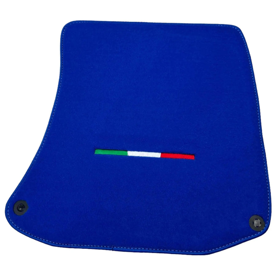 Blue Floor Mats For Ferrari Roma (2021-2027) Italian Edition - AutoWin