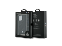 Black BMW M Edition Carbon Stripe & Strap Hardcase for iPhone 16 (6.1")
