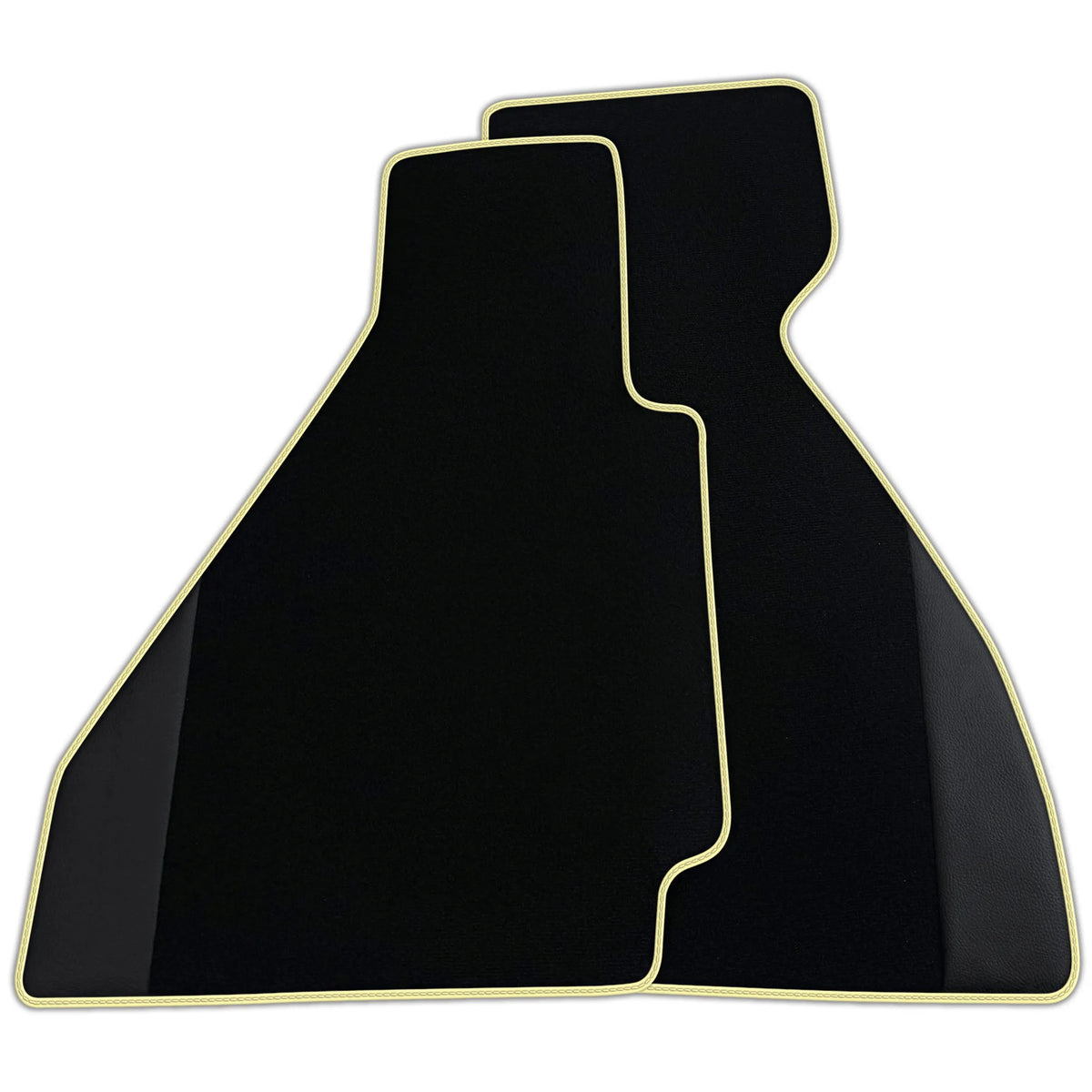 Custom Black Floor Mats for Ferrari 328 GTB (1985-1989) with Leather