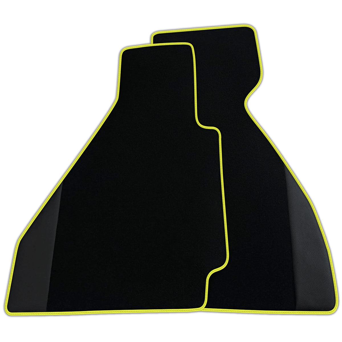 Custom Black Floor Mats for Ferrari 328 GTB (1985-1989) with Leather
