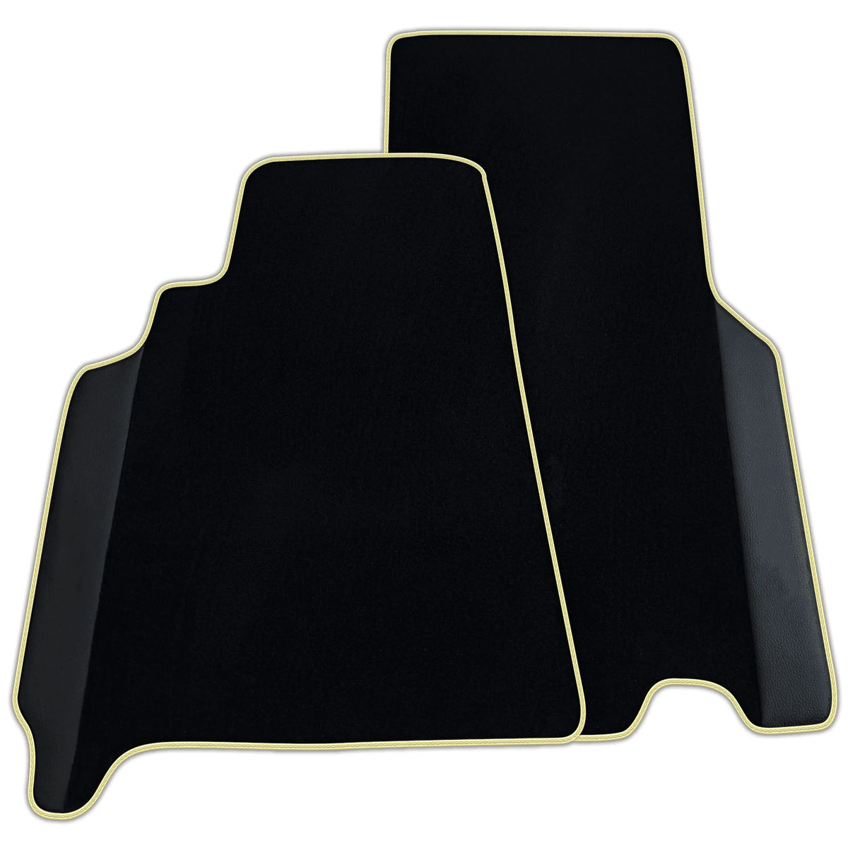 Custom Black Floor Mats for Ferrari 550 Maranello (1996-2002) with Leather