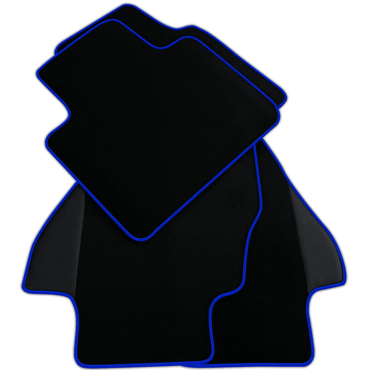 Custom Black Floor Mats for Ferrari Dino 308 GT4 (1973-1979) with Leather