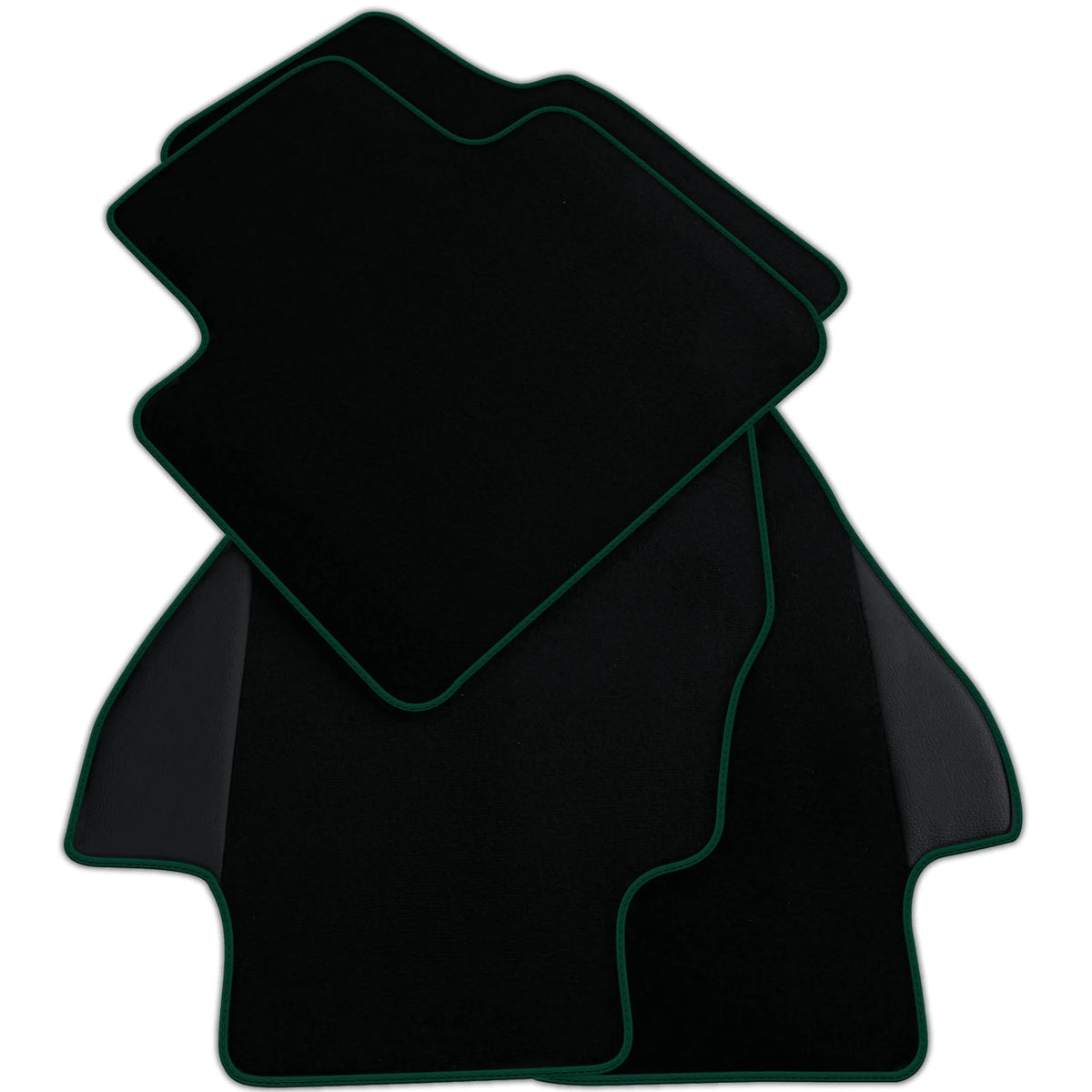 Custom Black Floor Mats for Ferrari Dino 308 GT4 (1973-1979) with Leather