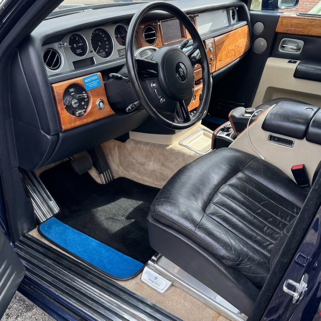 Interior look of floor mats for Rolls Royce Phantom Drophead Coupe