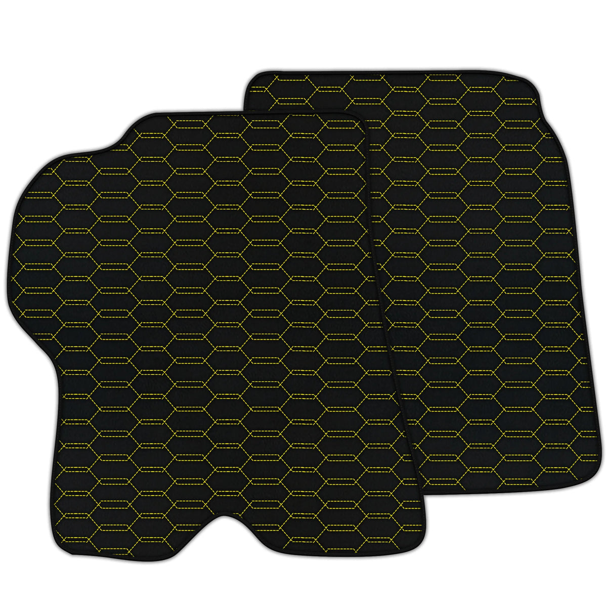 Alfombrillas de coche con patrón hexagonal entrelazado personalizables para Ferrari California (2008-2014)