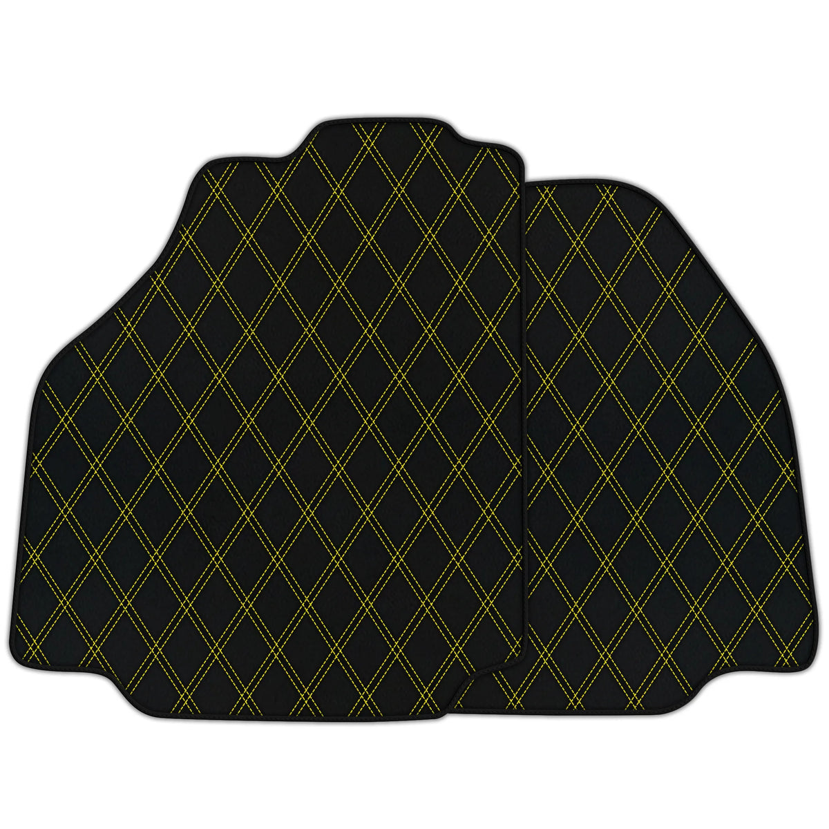 Customizable Leather Floor Mats with Double Diamond Pattern for Ferrari 458 Speciale (2012-2015)