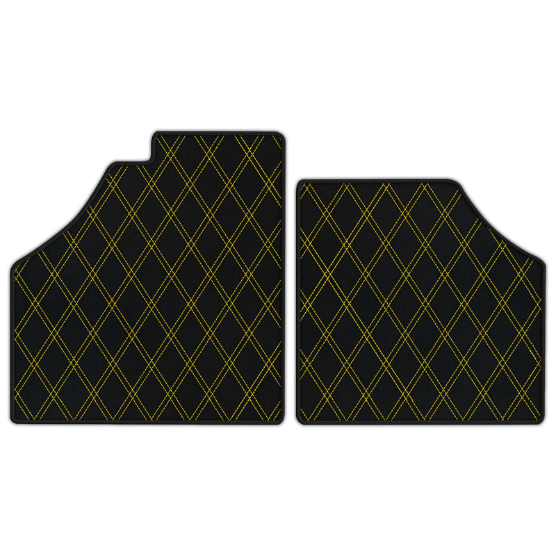 Tapis de sol en cuir personnalisable avec motif double losange pour Ferrari Enzo (2002-2004)